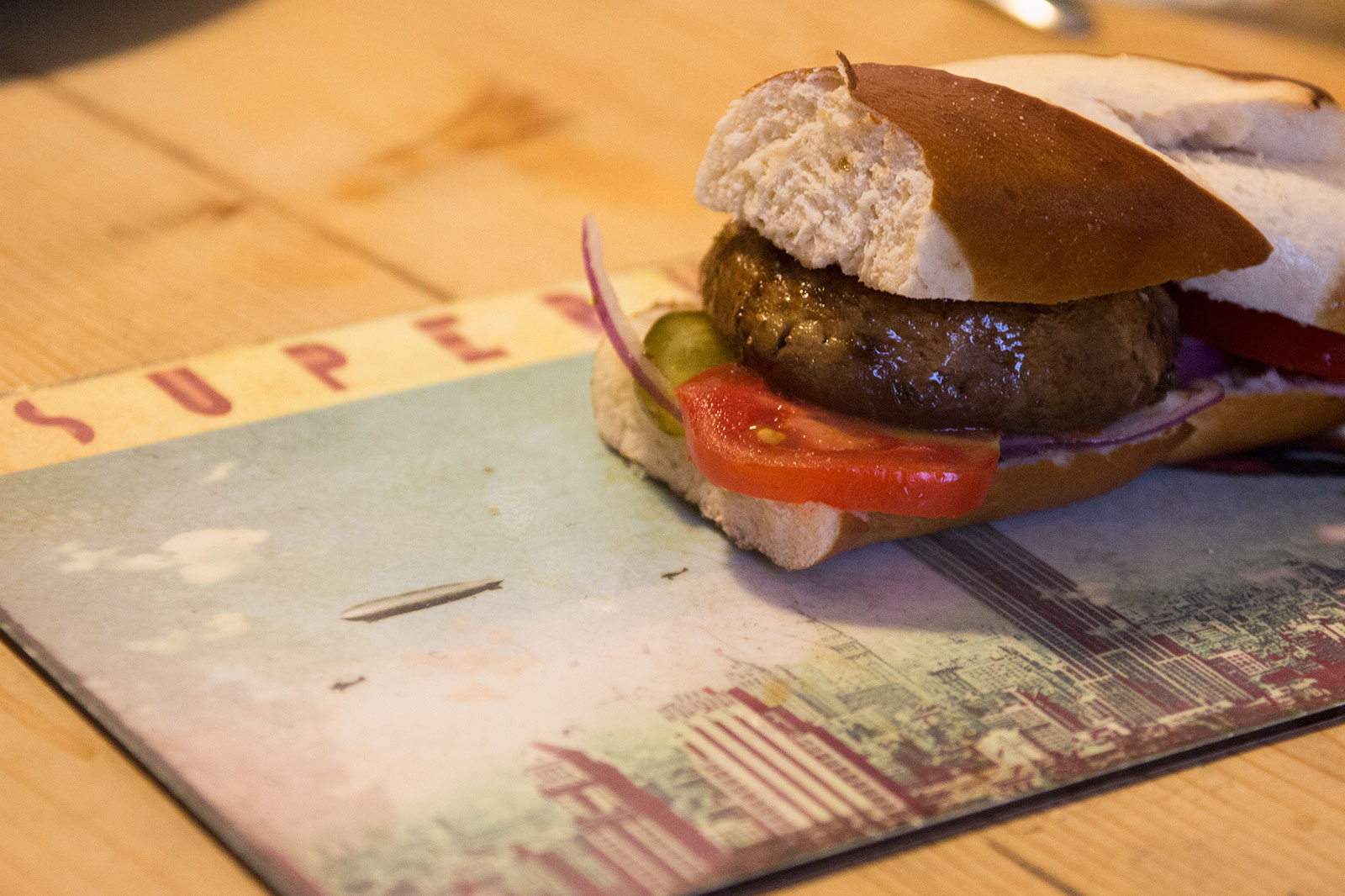 Sehr genial - ein Laugen-Champignons-Sandwich