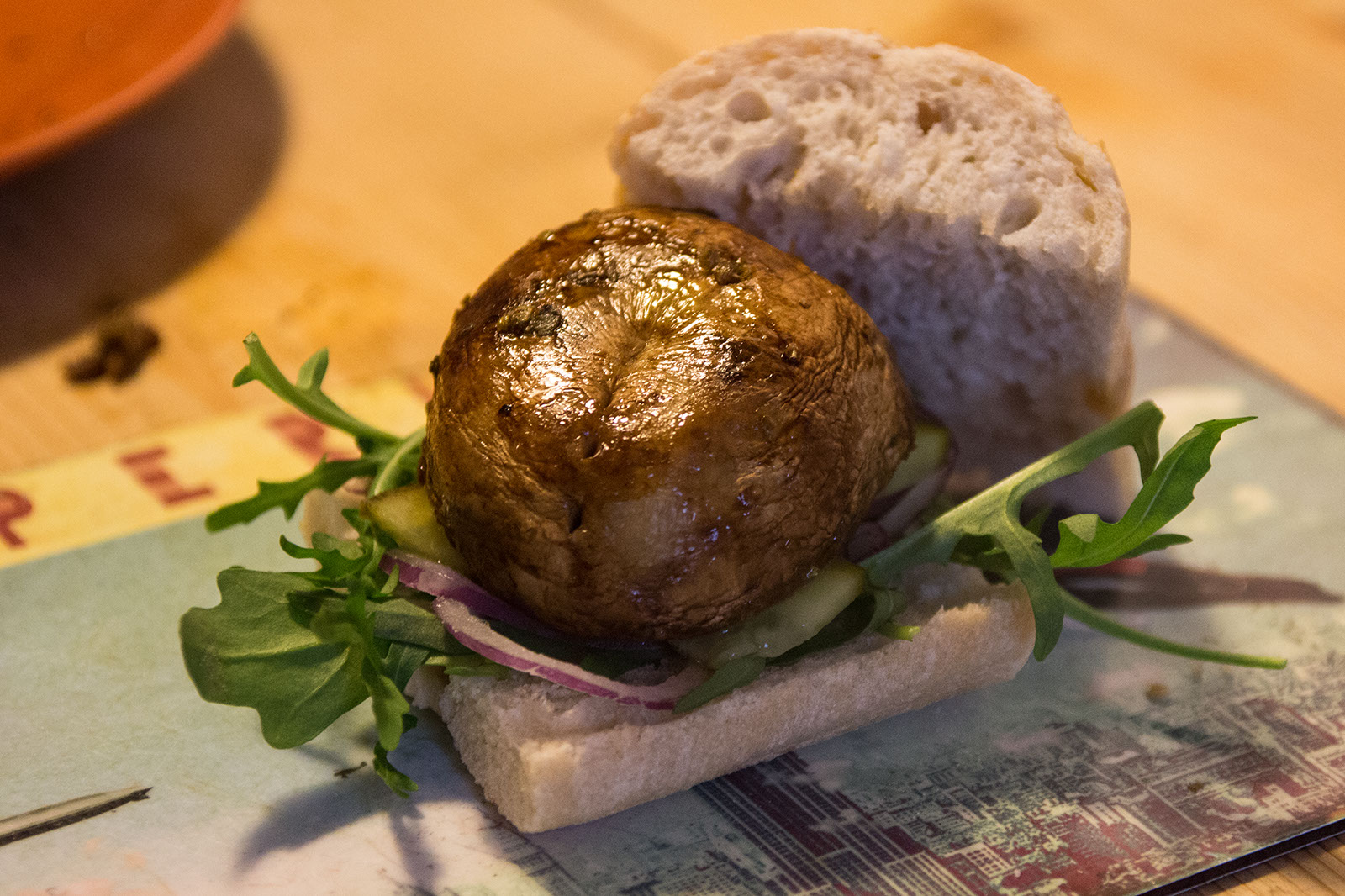 Champignons Sandwich im Baguette