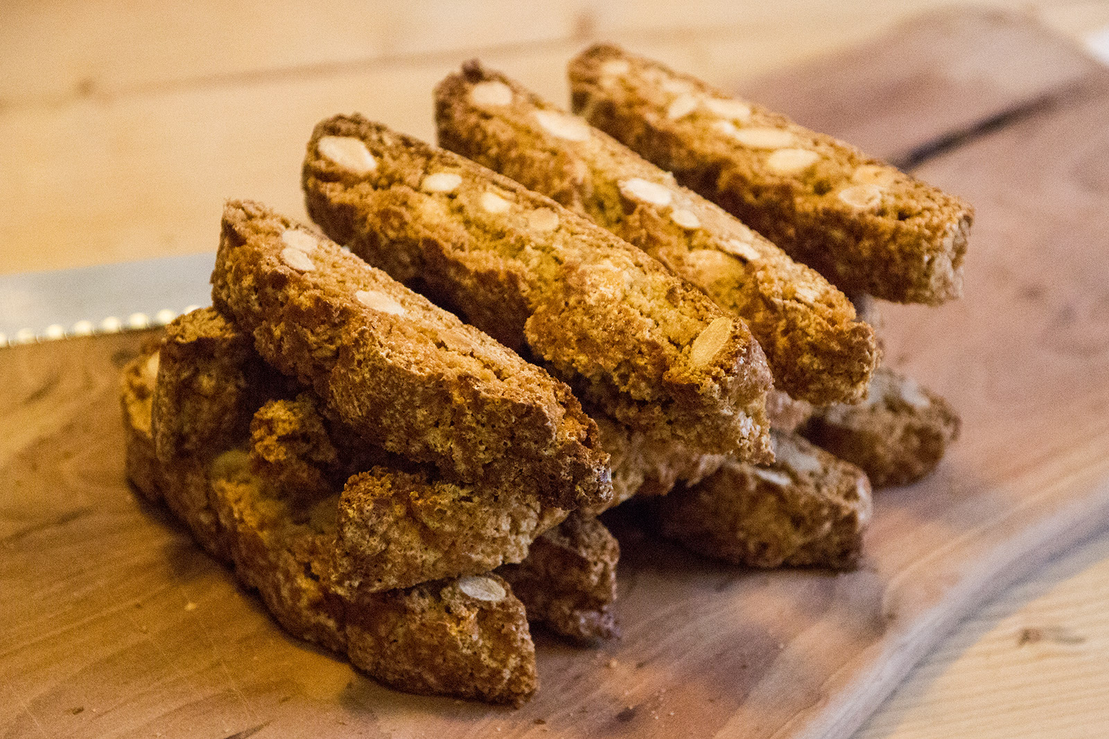 Die Cantuccini mit Mandeln und Zimt - direkt zum Verzehr 