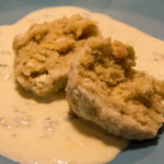 Die Wasabi Knödel mit der Gorgonzola Sauce